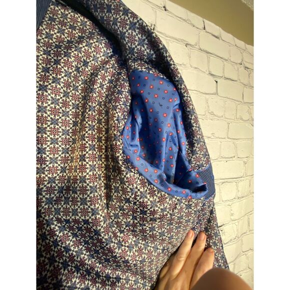 TailorByrd Men's 2 Button Sport Coat Blue Size 44R Fully Lined Stretch Fabric - Picture 11 of 16